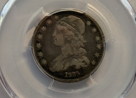 1835 Capped Bust Silver Quarter PCGS VF-20