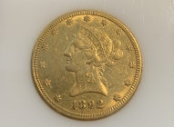 1892-O $10 US Liberty Gold Eagle 